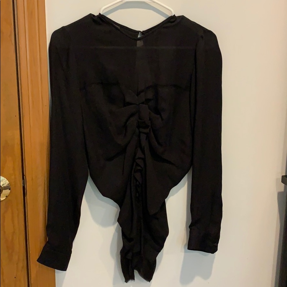 Isabel Marant black silk top size 38 EUC